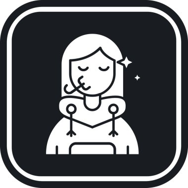 kadın simgesi, vektör illüstrasyonu