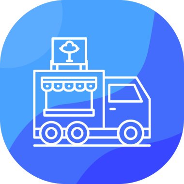 Kamyon. Web simgesi basit illüstrasyon