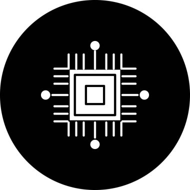 Devre kartı simgesi. vektör illüstrasyonu