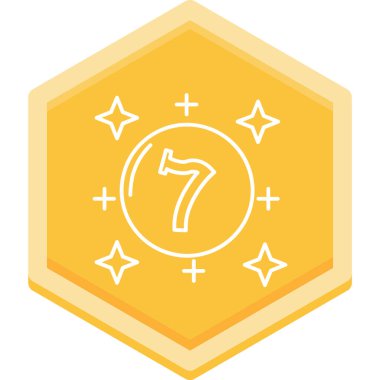 7 numaralı simge vektör illüstrasyonu