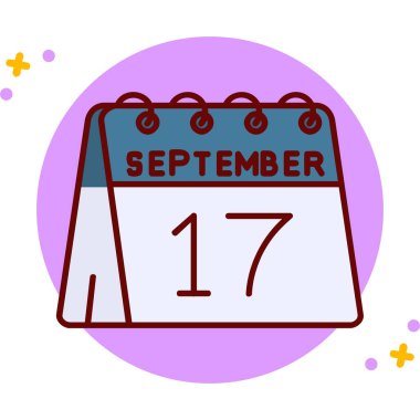 6 numaralı düz dizaynlı takvim.