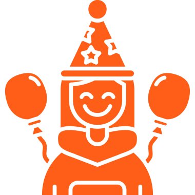 Doğum günü. Basit simge vektör illüstrasyonu