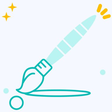 Roket. Web simgesi basit illüstrasyon