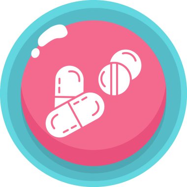 İlaç Hapları Simge Vektör İllüstrasyonu