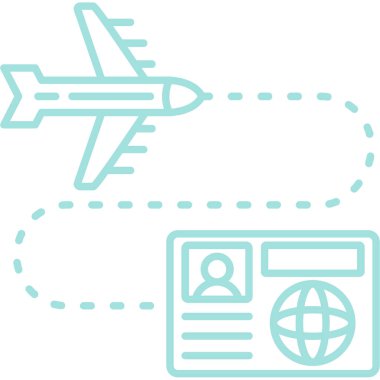 Uçak uçuş simgesi - özet biçimi