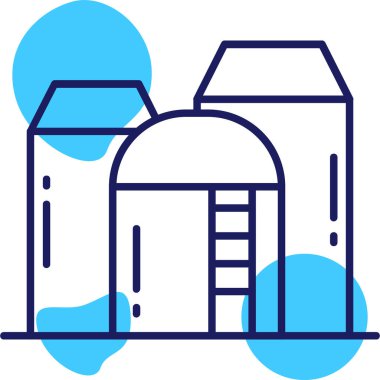 bina simgesi, vektör illüstrasyonu