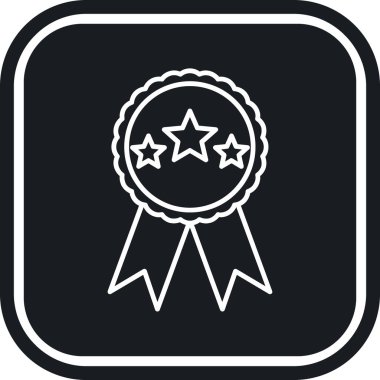 Ödül seti aşırı renk vektör illüstrasyonundan ödül mühürü simgesi. düz biçim beyaz renk gri renk, yuvarlak açılar, düğme