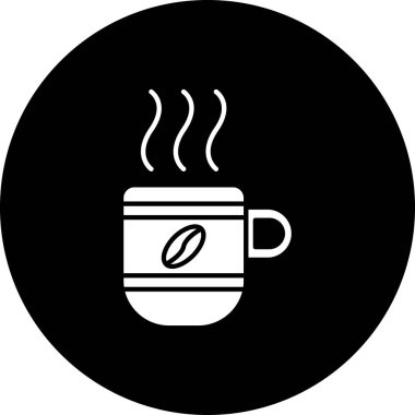 kahve fincanı simgesi, vektör illüstrasyonu