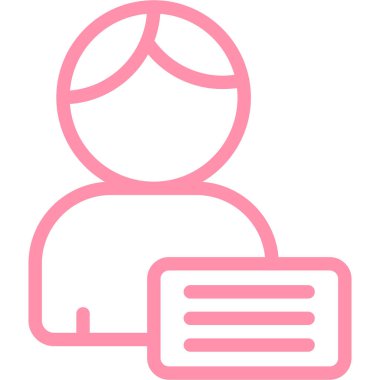 Dizüstü bilgisayarı olan kadın. Web simgesi basit illüstrasyon