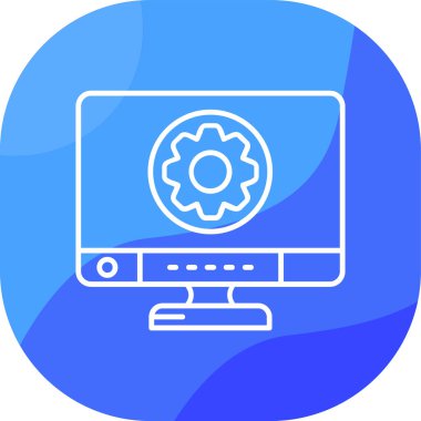 Bilgisayar. Web simgesi basit illüstrasyon