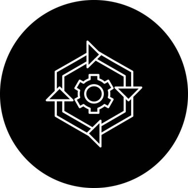 dişli simgesi vektör illüstrasyonu