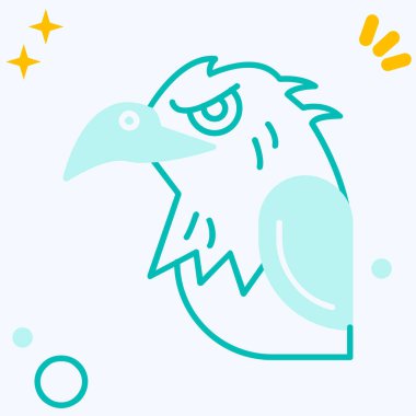 Kuş. Web simgesi basit illüstrasyon