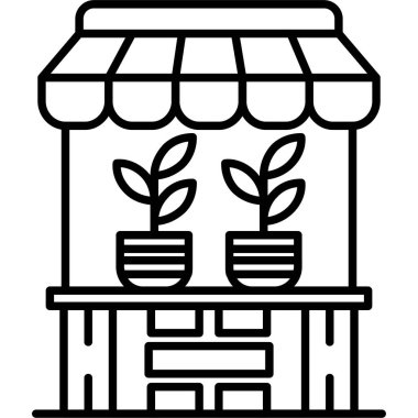 bitki simgesi vektör illüstrasyonu