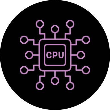 Çip simgesinin vektör illüstrasyonu