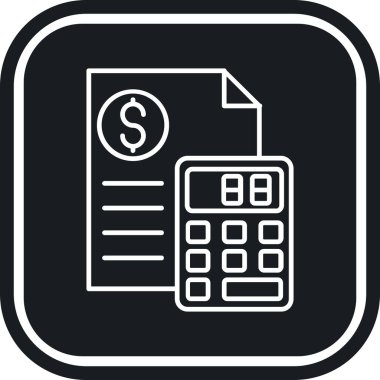 Hesap makinesi simgesinin vektör illüstrasyonu