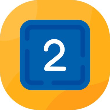 2 numaralı simge. vektör tasarımı