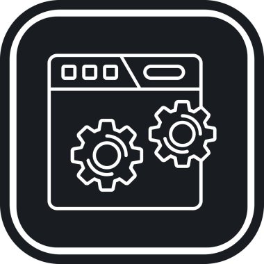 Makine simgesinin vektör illüstrasyonu