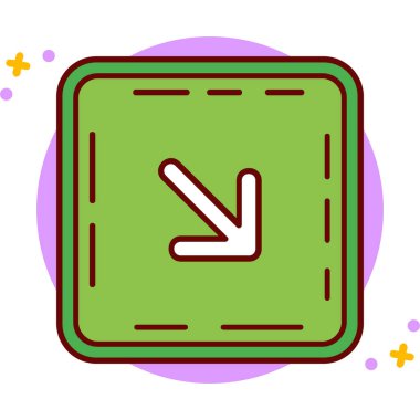 ok yönü sağ simgesi - taslak biçimi