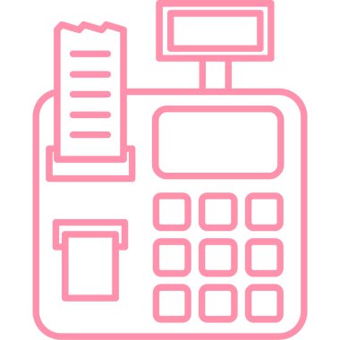 Kredi kartı olan bir hesap makinesinin vektör çizimi