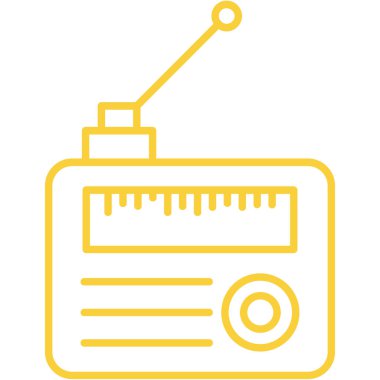 Radyo. Web simgesi basit illüstrasyon