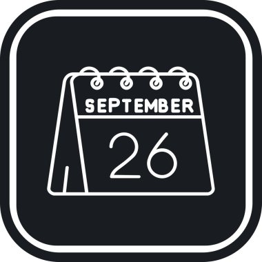 takvim glyph vektör simgesi tasarımı