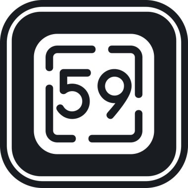 Beyaz arkaplanda 6 numaralı simge sembolü çizimi izole edildi