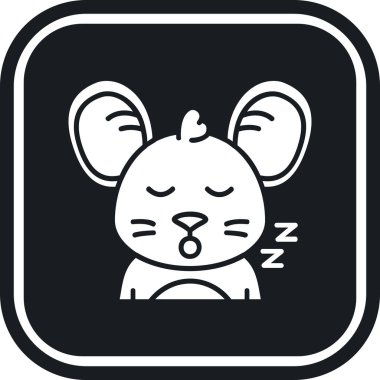 Uyuyan Ayı simgesi, vektör çizimi