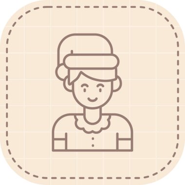 Moda Biçimli Avatar Simgesi İzole Arkaplan