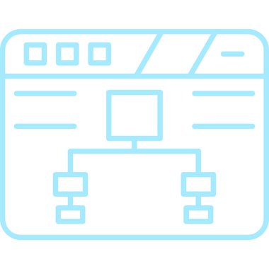 Ağ simgesi. Basit iş illüstrasyonu