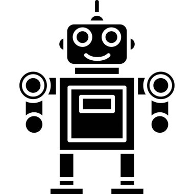 robot ikon vektör illüstrasyonu