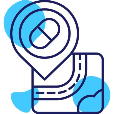 Harita. Web simgesi basit illüstrasyon