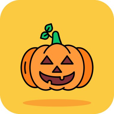 Cadılar bayramı kabak vektör simgesi