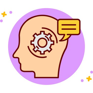 beyin fikri yaratıcı ikon vektör çizimi tasarımı