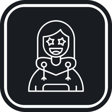 Bir kadın simgesinin vektör illüstrasyonu