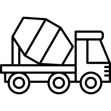 lojistik kamyon simgesi, taslak biçimi