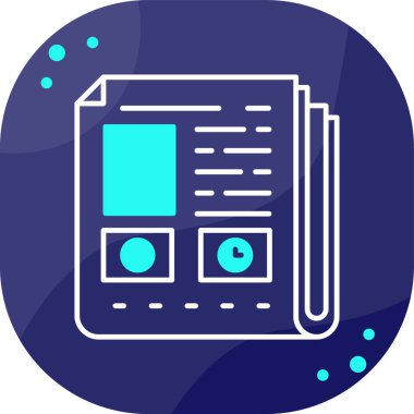 Belge. Web simgesi basit illüstrasyon