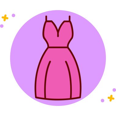 elbise simgesi, vektör illüstrasyonu