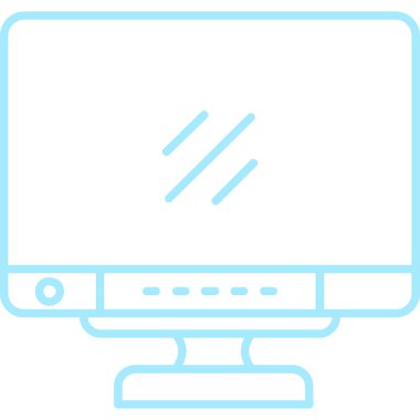 bilgisayar izleme simgesi, vektör illüstrasyonu