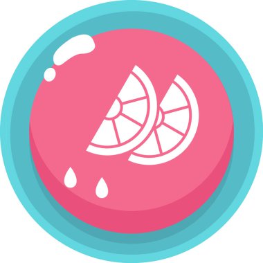 Karpuz simgesi, vektör çizimi