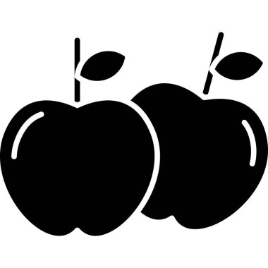 Elma meyvesi saglikli simgesi