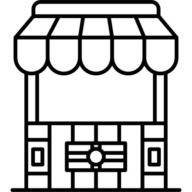 Dükkan. Web simgesi basit illüstrasyon