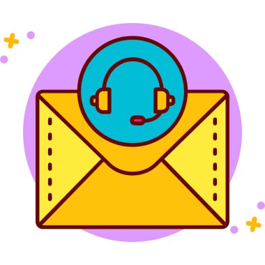 zarf e- posta simgesi, vektör illüstrasyonu