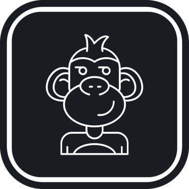 Maymun simgesi, vektör çizim