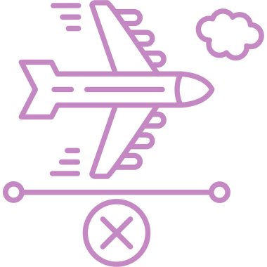 uçak ikonu vektör illüstrasyonu