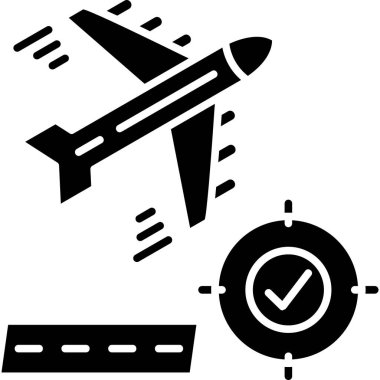 uçuş kontrol simgesi vektör illüstrasyonu