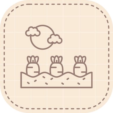 Çizgi film çiftlik simgesi ögesinin vektör illüstrasyonu