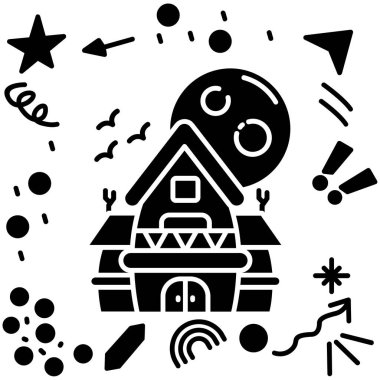 uzay astronomi bilimi simgesi katı biçimde