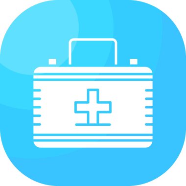 Düz biçimli ilk yardım çantası simgesi