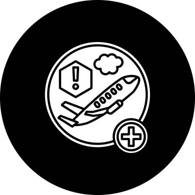 Uçak simgesinin vektör illüstrasyonu