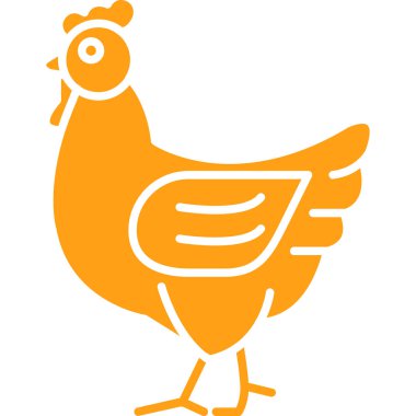 Anahat biçiminde hayvan kuş kümes hayvanları simgesi